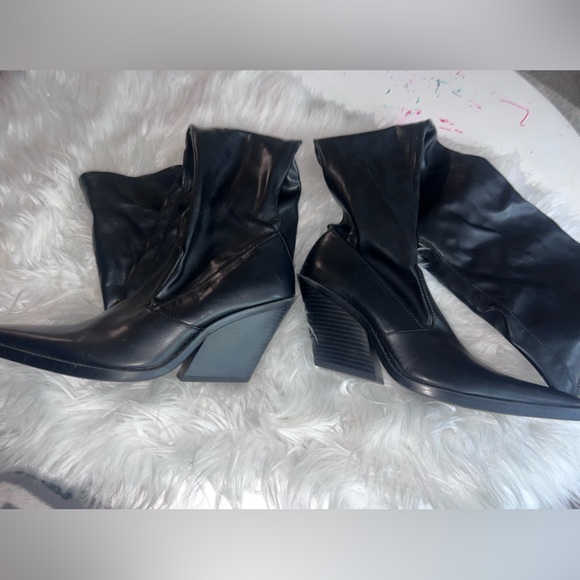 ZARA OVER THE KNEE STORE COWBOY BOOTS SIZE 39 - Picture 7 of 8